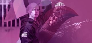 Symbolische Darstellung von Rechtsextremisten und radikalen Islamisten