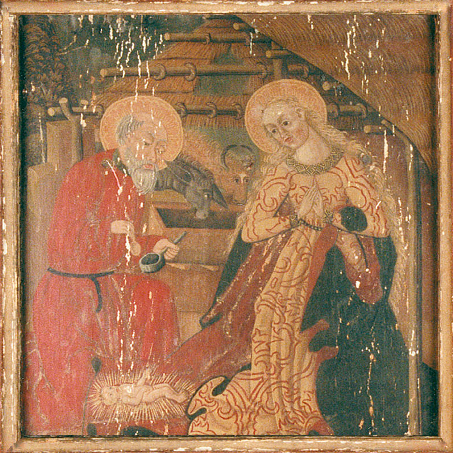 Gemälde Weihnachtsmotiv Josef und Maria mit Jesus