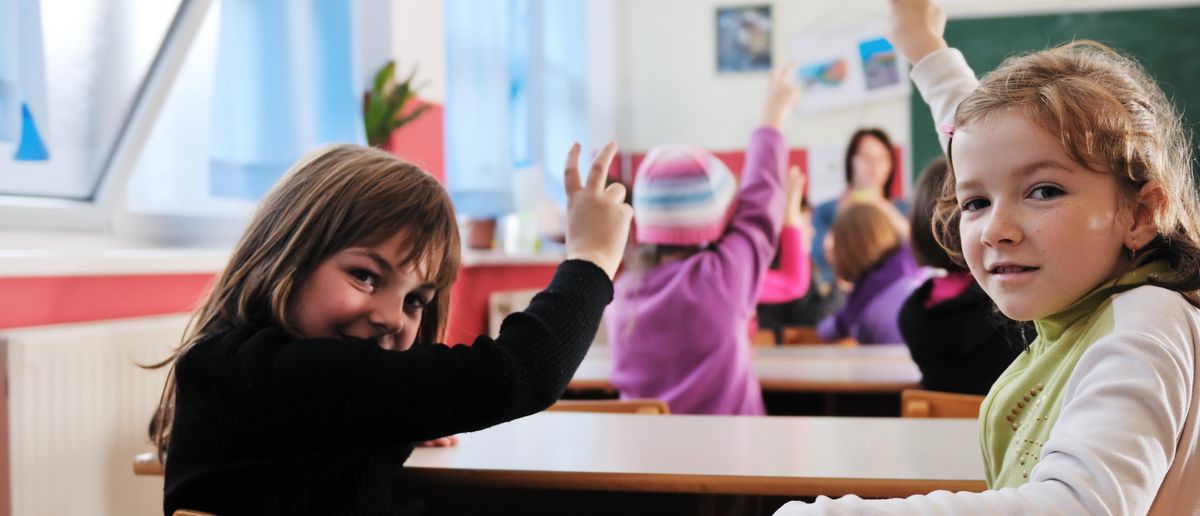 zur Vergrößerungsansicht des Bildes: Schülerinnen und Schüler in der Klasse