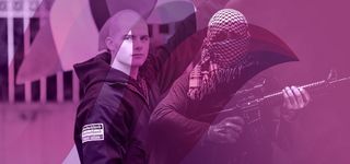 Projektbild RIRA, Foto: Webagentur Pinien Art & Media GmbH Symbolische Darstellung von Rechtsextremisten und radikalen Islamisten