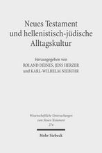 Buchcover von Neues Testament und Jüdische Alltagskultur, grauer Grund, blaue Schrift, Cover: Mohr Siebeck.